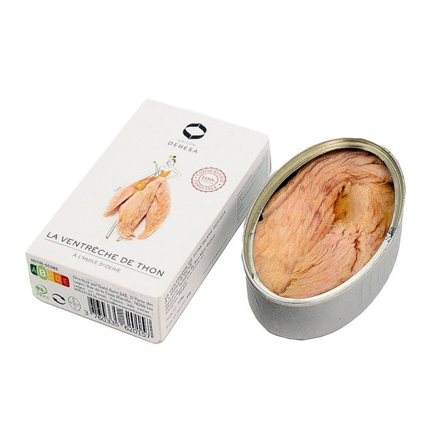 Coeur de ventrêche de thon Germon, Canned Tuna Belly 120g - Les Gastronomes
