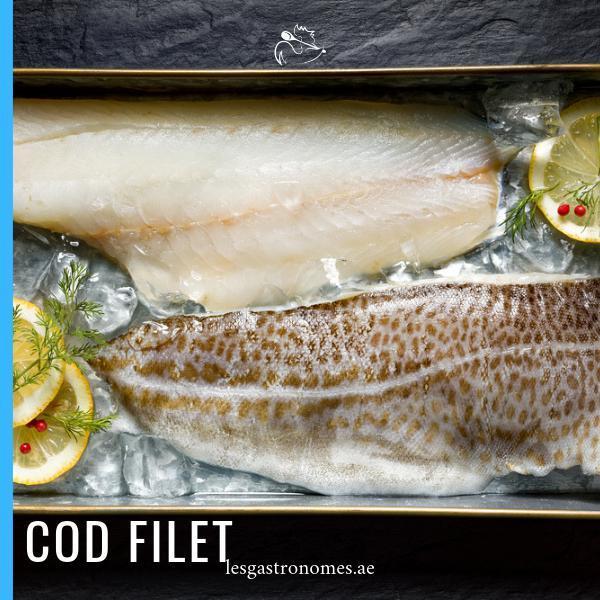 Frozen Wild Cod - Cabillaud Fillet 1kg to 1.2Kg - Les Gastronomes